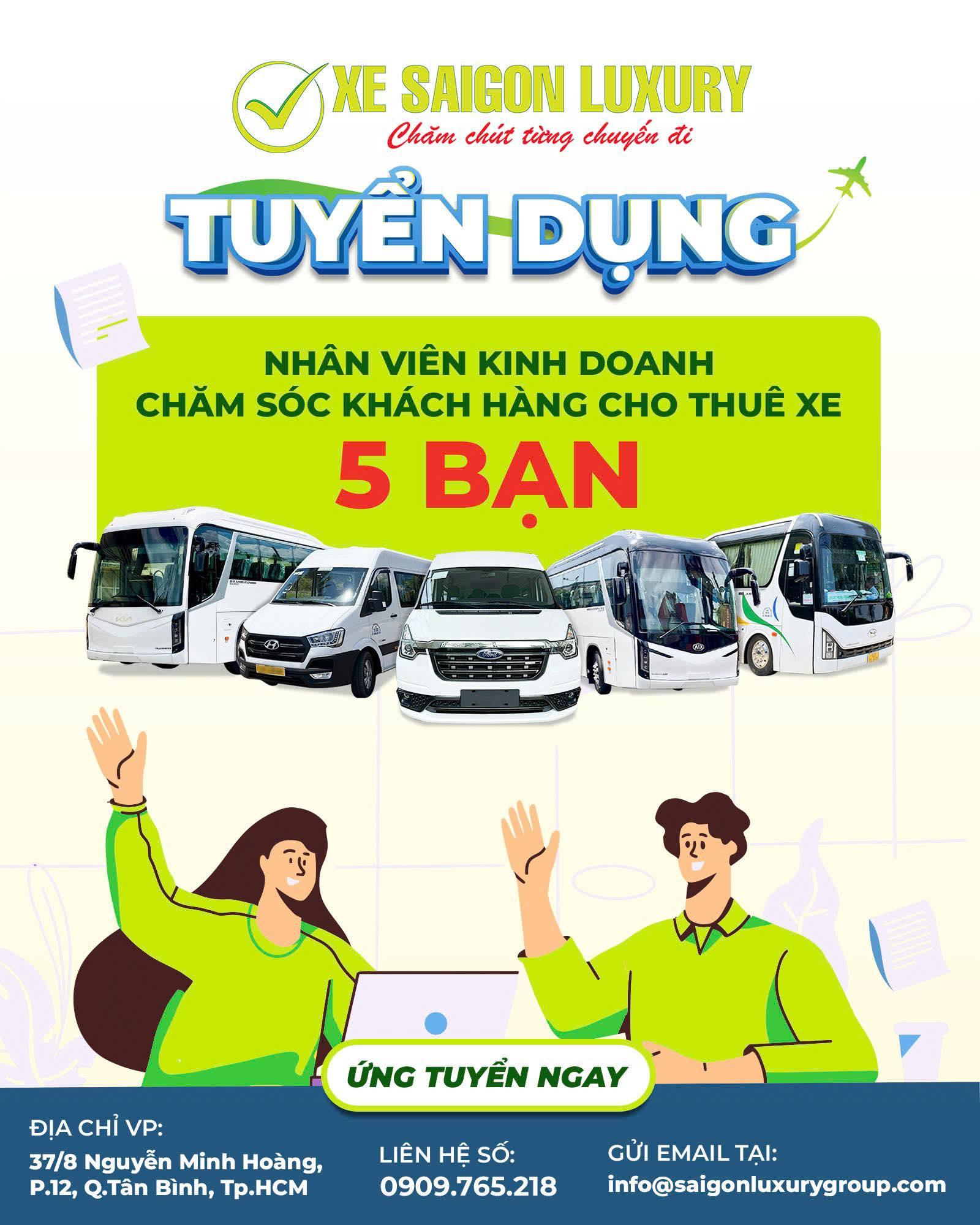 TUYỂN DỤNG NHÂN VIÊN KINH DOANH CHO THUÊ XE