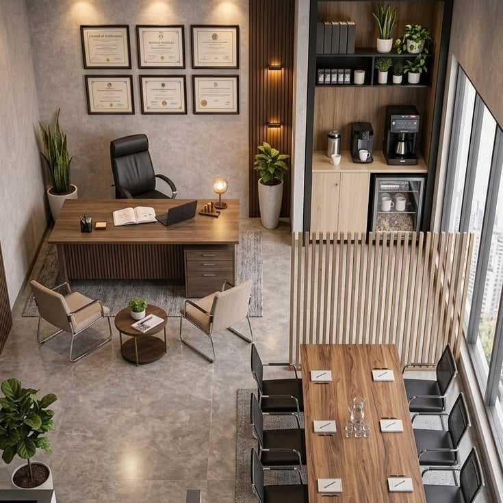 Sử dụng gỗ MDF trong sản xuất đồ nội thất văn phòng.