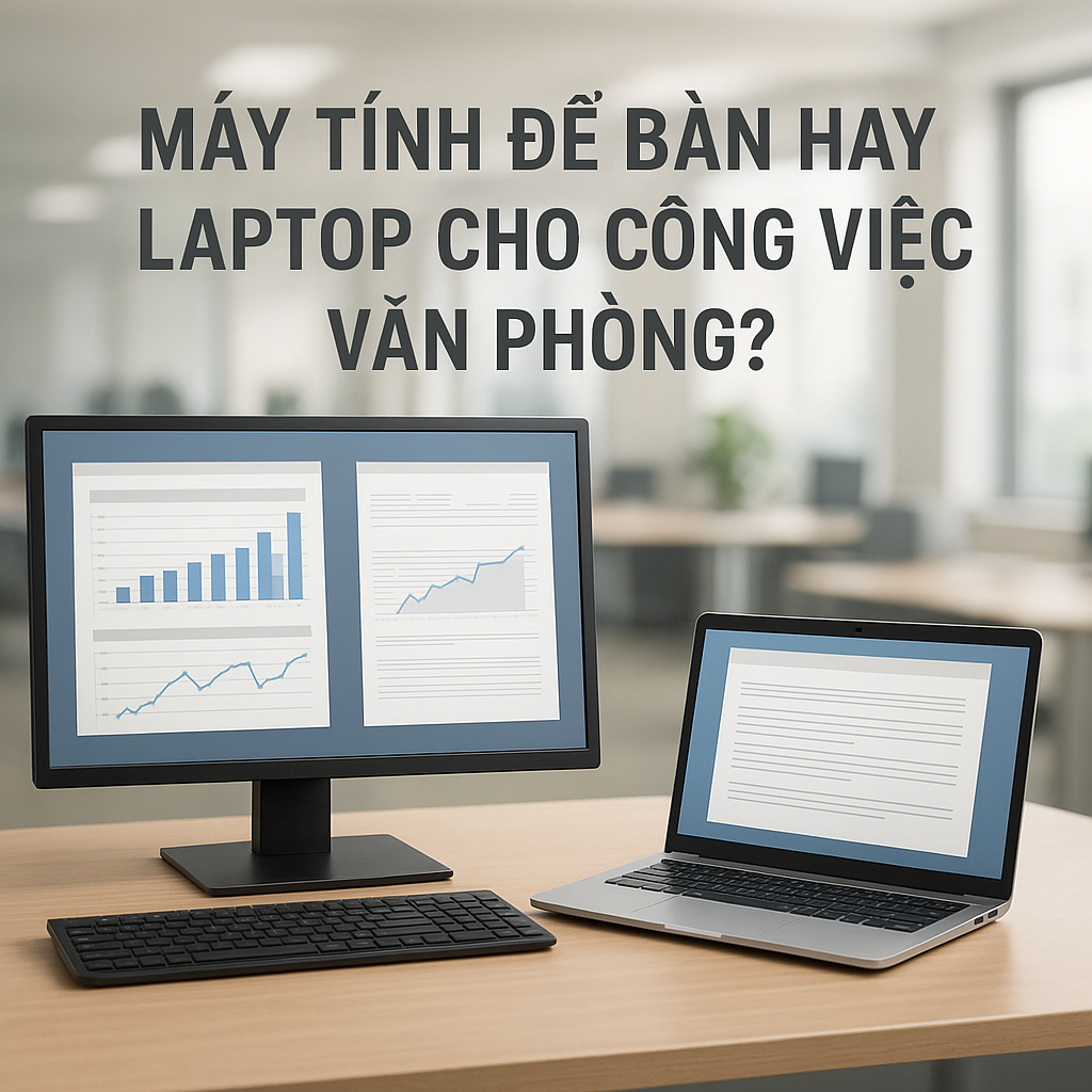 Máy tính để bàn và laptop – Nên chọn loại nào cho công việc văn phòng?