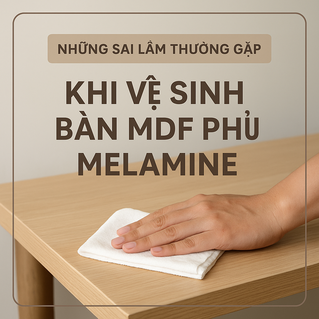 Những sai lầm thường gặp khi vệ sinh bàn MDF phủ Melamine.