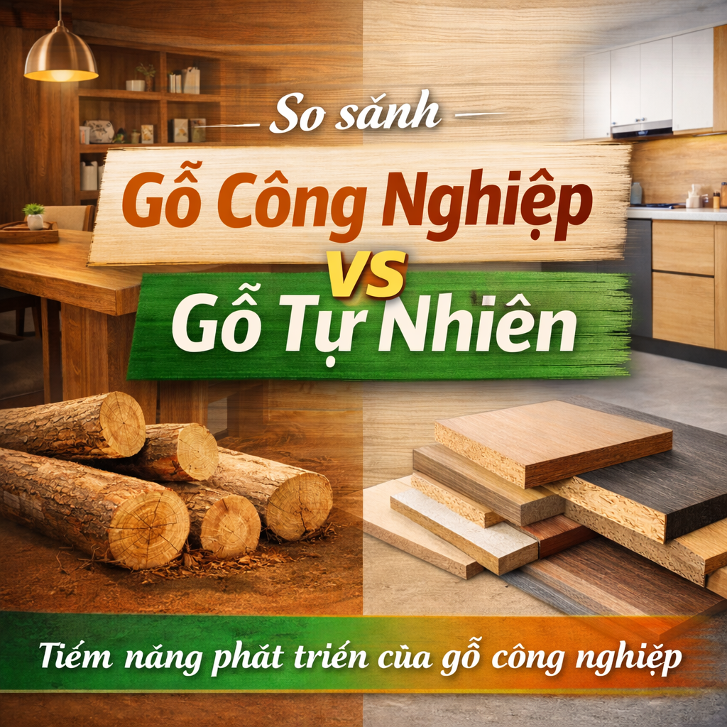 So sánh gỗ công nghiệp và gỗ tự nhiên: Tiềm năng phát triển của gỗ công nghiệp.
