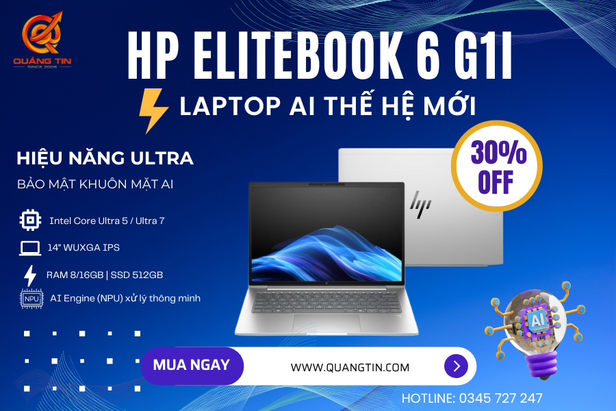 HP EliteBook 6 G1i – Laptop AI Doanh Nhân, Sức Mạnh & Phong Cách Trong Một Thiết Kế