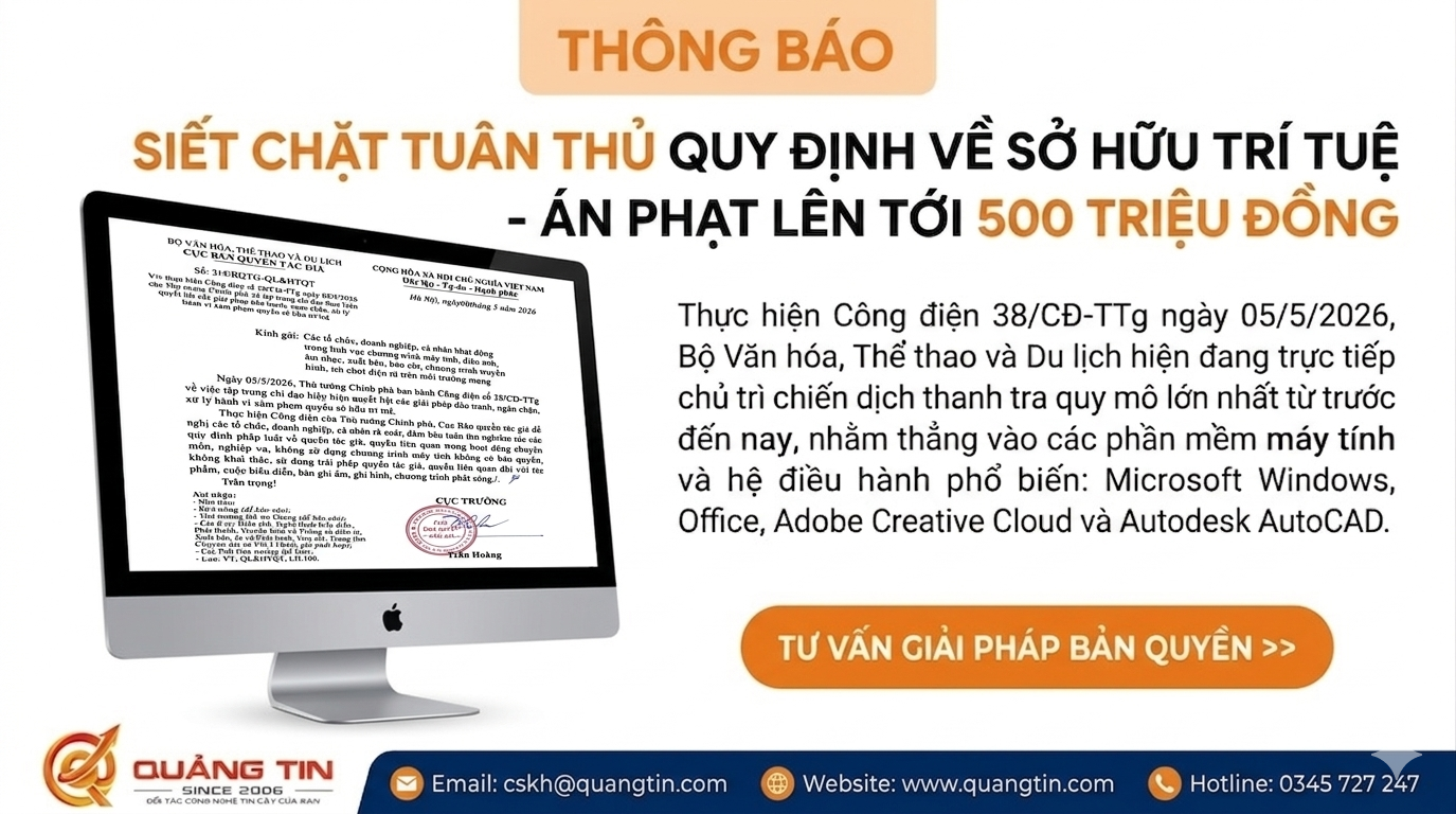 Cảnh Báo Doanh Nghiệp: Mua Windows & Office Bản Quyền Ngay Để Tránh Rủi Ro Pháp Lý 2026