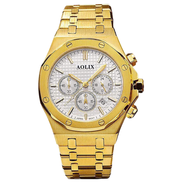 đồng hồ nam dây thép 6 kim chronograph Aolix AL-7092G