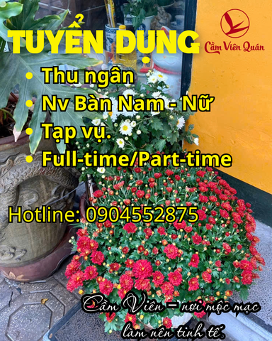 CẦM VIÊN QUÁN – 159 Hoàng Ngân, Cầu Giấy - TUYỂN DỤNG
