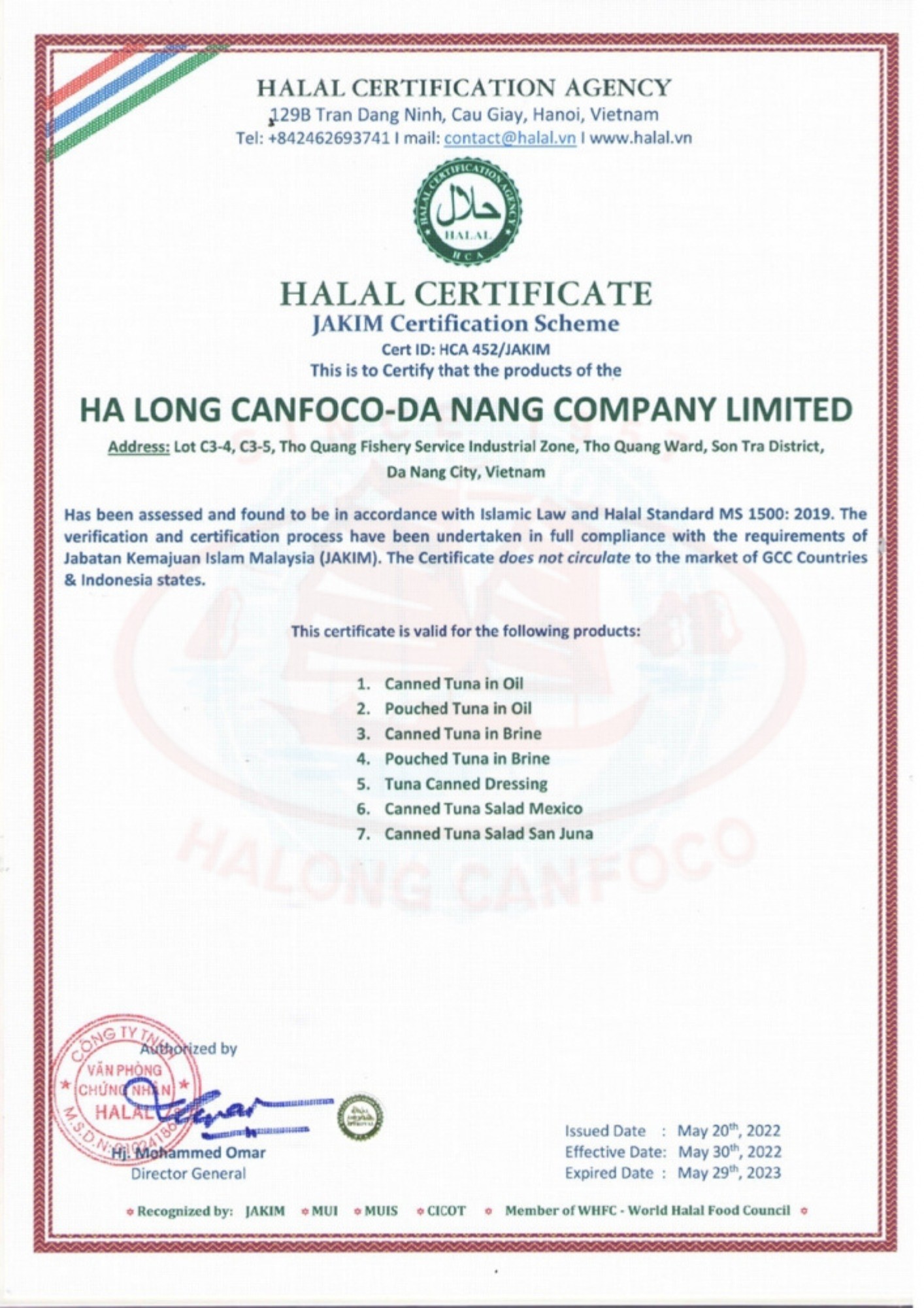 CHỨNG CHỈ HALAL - GIẤY THÔNG HÀNH CHO DOANH NGHIỆP XUẤT KHẨU VÀO CÁC QUỐC GIA HỒI GIÁO