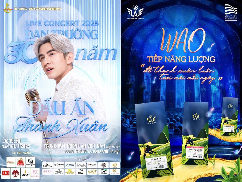 WAO Tea Coffee đồng hành cùng Live Concert “Đan Trường 30 Năm – Dấu Ấn Thanh Xuân”