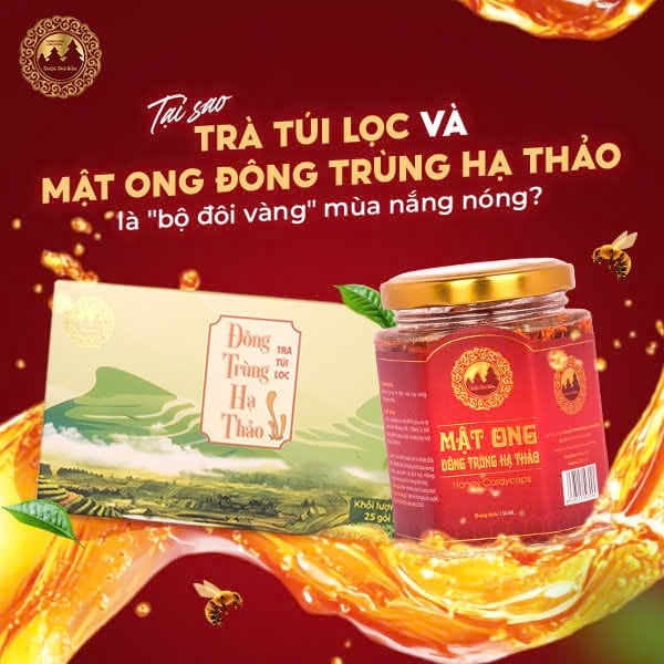Trà túi lọc và mật ong đông trùng hạ thảo là bộ đôi vàng mùa nắng nóng