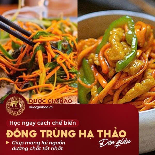 Học cách chế biến đông trùng hạ thảo đơn giản