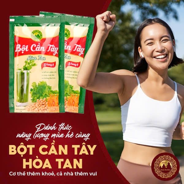 Đánh thức năng lượng mùa hè cùng bột cần tây hòa tan
