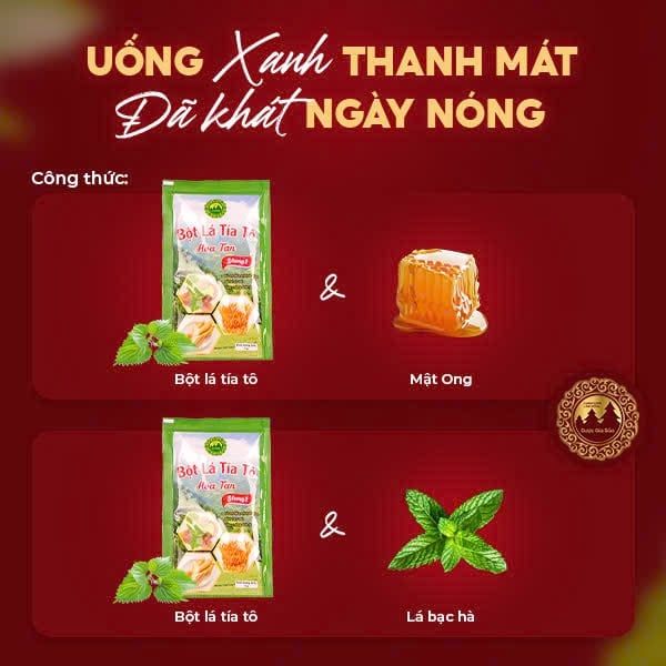 Uống xanh thanh mát - đã khát ngày nóng cùng tía tô