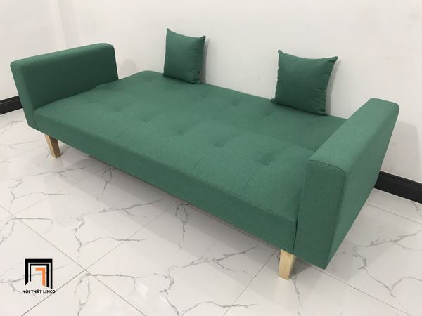sofa, ghế sofa, sofa giường, sofa bed, bộ ghế sofa giường xanh ngọc, sofa vải bố, ghế sofa giường nằm