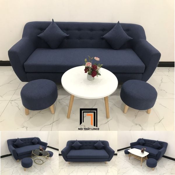sofa, ghế sofa, bộ ghế sofa băng xanh đậm, sofa băng dài 1m9, sofa văng, sofa phòng khách, sofa gia đình