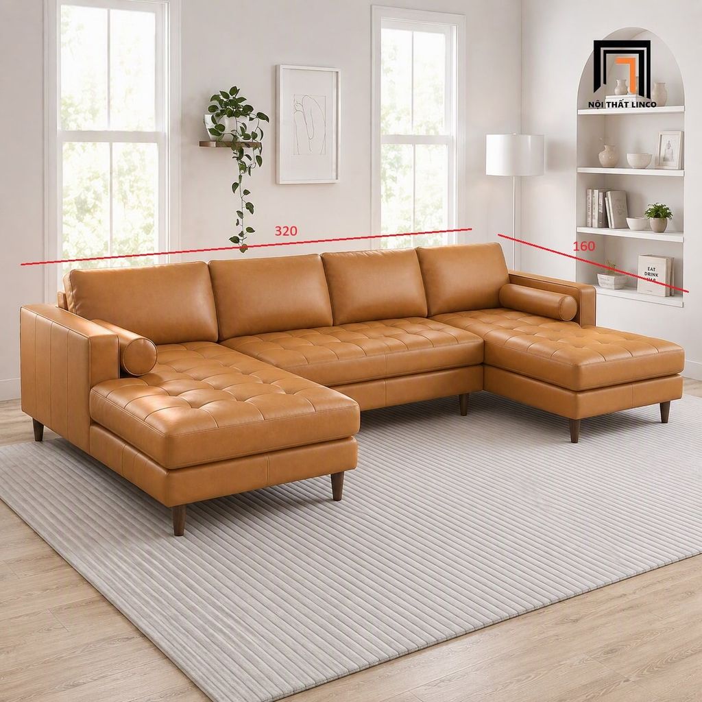 sofa chữ U dài 3m2 giá rẻ