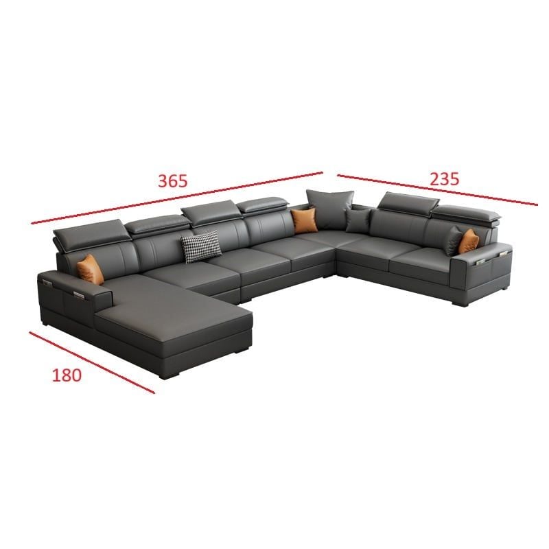 sofa chữ U dài 3m65 gật gù