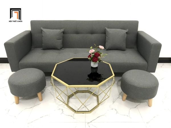 sofa, ghế sofa, bộ ghế sofa giường, bộ ghế sofa bed, sofa giường nằm, sofa xám lông chuột, ghế sofa 2m