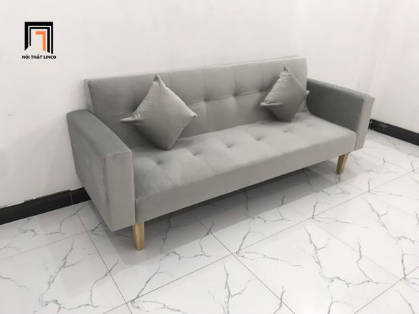 sofa, ghế sofa, bộ ghế sofa giường, sofa bed vải nhung, sofa giường giá rẻ, bộ ghế sofa màu xám 2m, sofa hiện đại