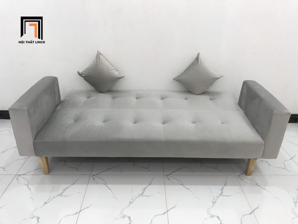 sofa, ghế sofa, bộ ghế sofa giường, sofa bed vải nhung, sofa giường giá rẻ, bộ ghế sofa màu xám 2m, sofa hiện đại
