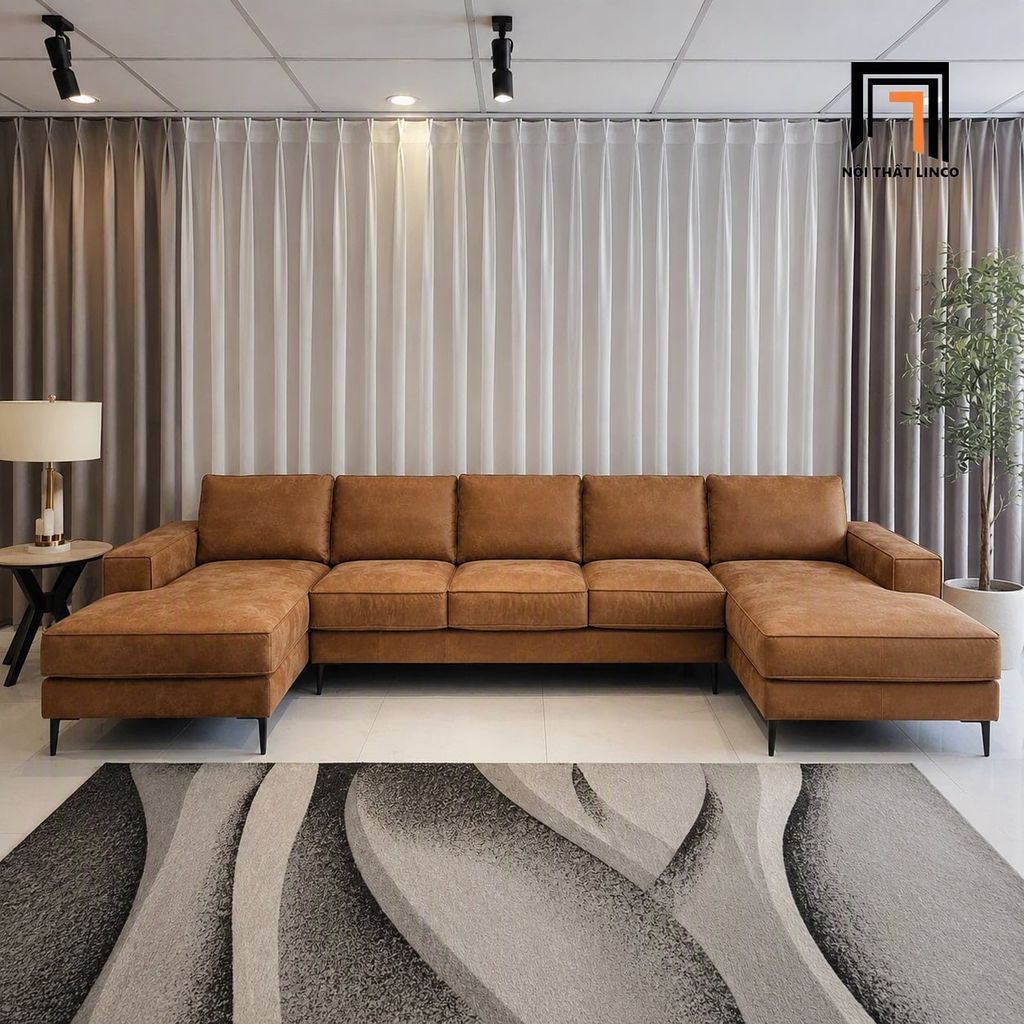 sofa chữ U dài 3m3 diện tích lớn