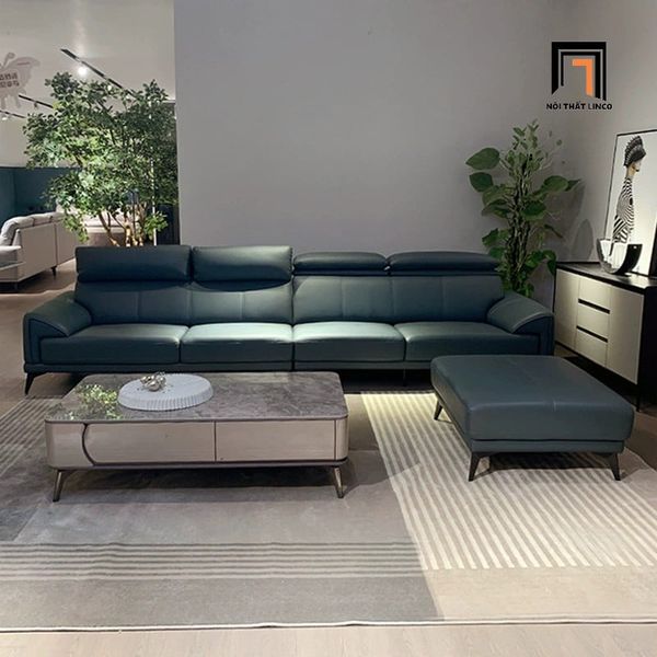 sofa, ghế sofa, bộ ghế sofa da màu xám, sofa băng dài 2m8 phòng khách lớn, bộ sofa băng hiện đại, bộ sofa băng cao cấp
