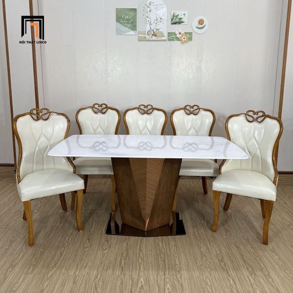 bàn ăn, bộ bàn ghế ăn cao cấp, set bàn ăn phòng bếp sang trọng, bàn ghế ăn đẹp, bộ bàn ăn 6 ghế ngồi, bàn ăn kiểu dáng tân cổ điển