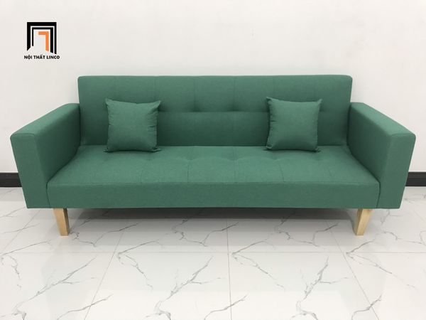 sofa, ghế sofa, sofa giường, sofa bed, bộ ghế sofa giường xanh ngọc, sofa vải bố, ghế sofa giường nằm