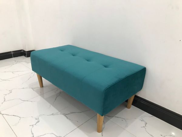 sofa đôn, sofa bench, ghế đôn sofa chờ, sofa đôn 1m x 50 xanh lá vải nhung