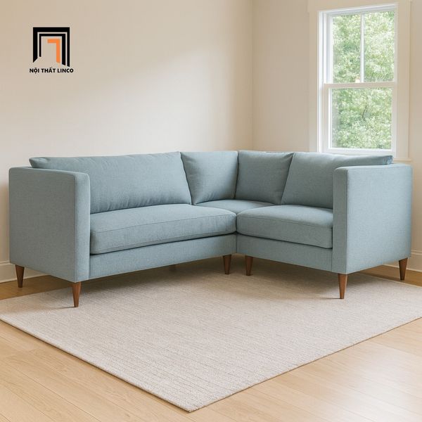 sofa, ghế sofa, sofa góc 2m2 x 1m8, bộ ghế sofa góc vải nỉ, sofa góc giá rẻ, sofa góc phòng khách gia đình