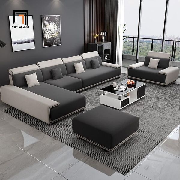 bộ ghế sofa phòng khách hiện đại, sofa, ghế sofa, set 3 ghế sofa đen trắng, sofa phòng khách, sofa gia đình