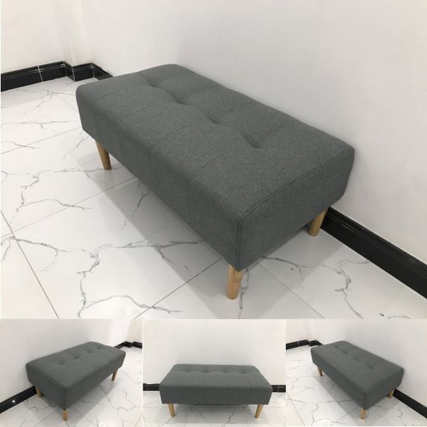 sofa, ghế sofa, sofa đôn chữ nhật, sofa đôn xám lông chuột, đôn ghế sofa 1m x 50