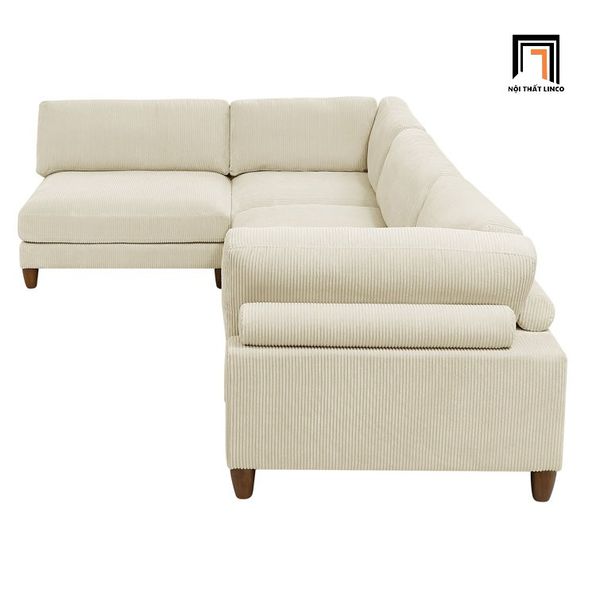 sofa, ghế sofa, sofa góc vải nỉ trắng kem, sofa góc 2m5 x 1m6, bộ ghế sofa góc xinh xắn, sofa gia đình