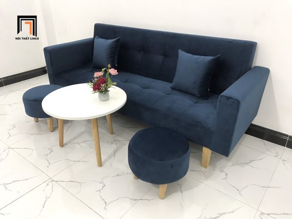 sofa, ghế sofa, bộ ghế sofa giá rẻ, bộ ghế sofa xanh đậm vải nhung, ghế sofa dài 2m, sofa giường giá rẻ
