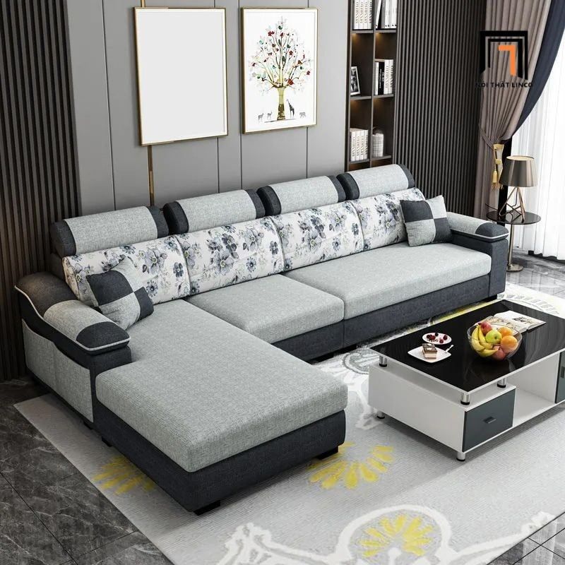 sofa chữ U dài 3m3 gia đình