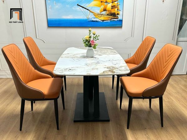 bàn ăn, bộ bàn ăn 4 chỗ ngồi, set bàn ăn 1m2 mặt đá ceramic sang trọng, bộ bàn ăn kiểu dáng hiện đại, bàn ghế ăn giá rẻ