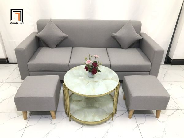 sofa, ghế sofa, bộ ghế sofa xám trắng, set ghế sofa giá rẻ, sofa băng 3 nệm ngồi, sofa văng phòng khách