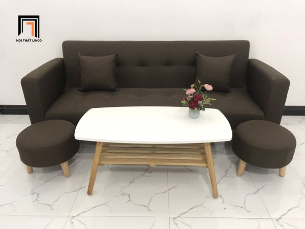 sofa, ghế sofa, bộ ghế sofa nâu đậm, sofa giá rẻ, sofa phòng khách, bộ ghế sofa vải bố, set ghế sofa 2m