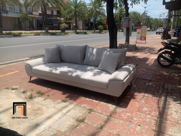 sofa, ghế sofa, sofa băng, sofa văng, sofa 2m2, ghế sofa vải nỉ, sofa xám trắng, ghế sofa văng chung cư