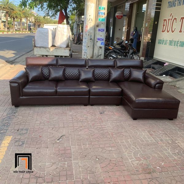 sofa, ghế sofa, sofa góc da công nghiệp 3m x 1m6, bộ ghế sofa góc phòng khách, sofa góc giá rẻ, sofa góc gật gù