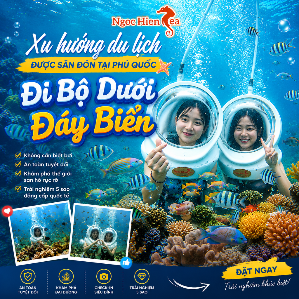 Xu Hướng Du Lịch Được Săn Đón Tại Phú Quốc Đi Bộ Dưới Đáy Biển