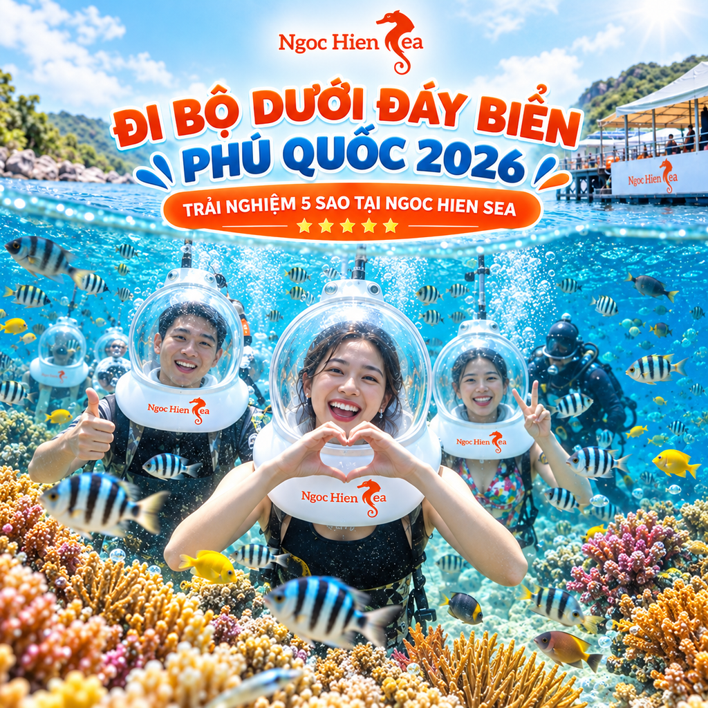 Đi bộ dưới đáy biển Phú Quốc 2026 trải nghiệm 5 sao tại Ngoc Hien Sea