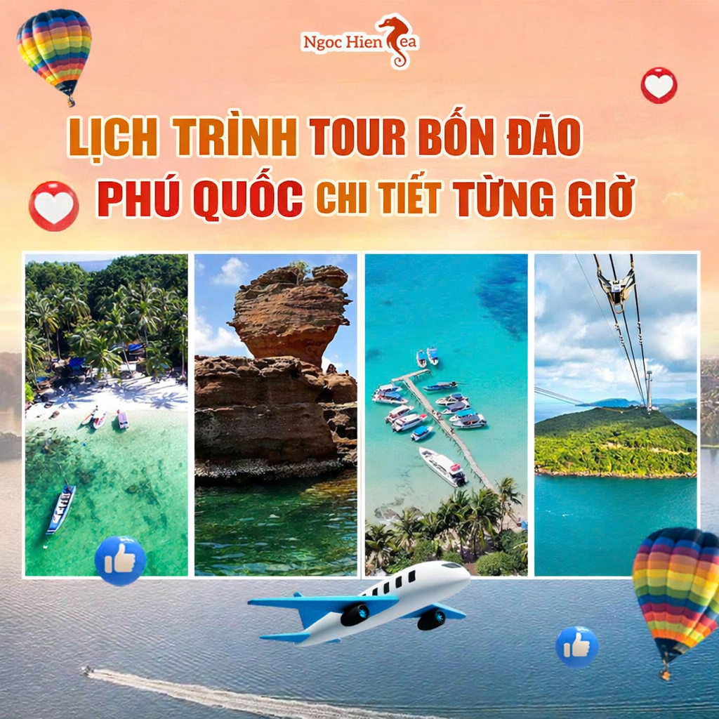 Lịch Trình Tour Bốn Đảo Phú Quốc: Chi Tiết Từng Giờ