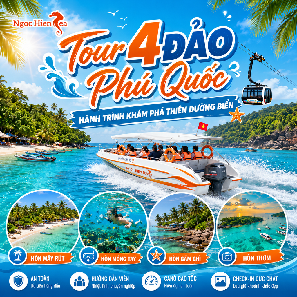 Tour 4 Đảo Phú Quốc Hành Trình Khám Phá Thiên Đường Biển