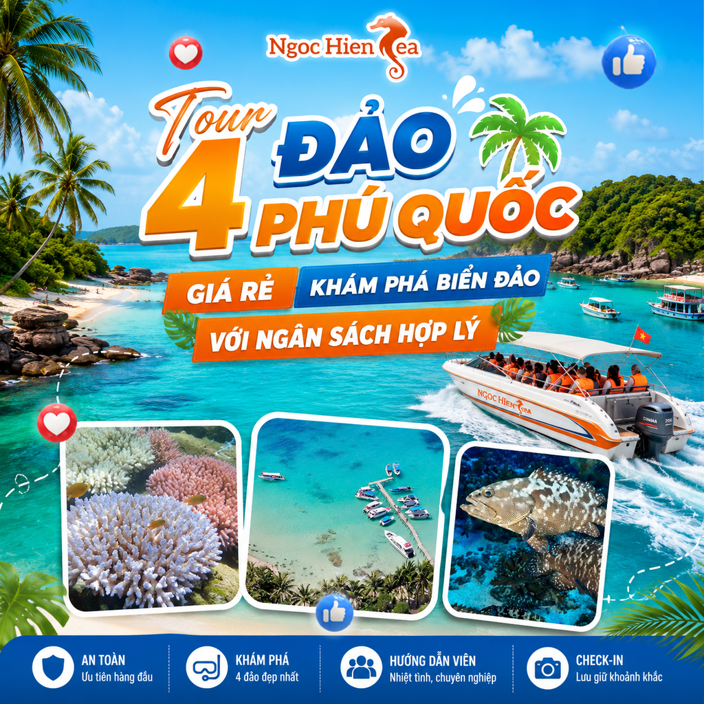 Tour 4 Đảo Phú Quốc Giá Rẻ Khám Phá Biển Đảo Với Ngân Sách Hợp Lý