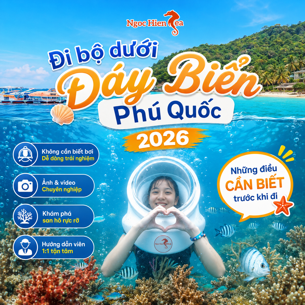 Đi bộ dưới đáy biển Phú Quốc 2026 Những điều cần biết trước khi đi