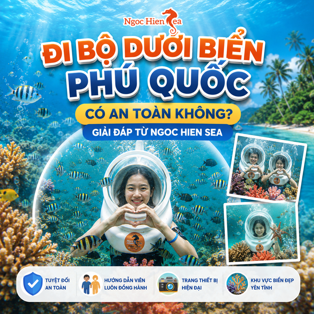 Đi Bộ Dưới Biển Phú Quốc Có An Toàn Không? Giải Đáp Từ Ngoc Hien Sea