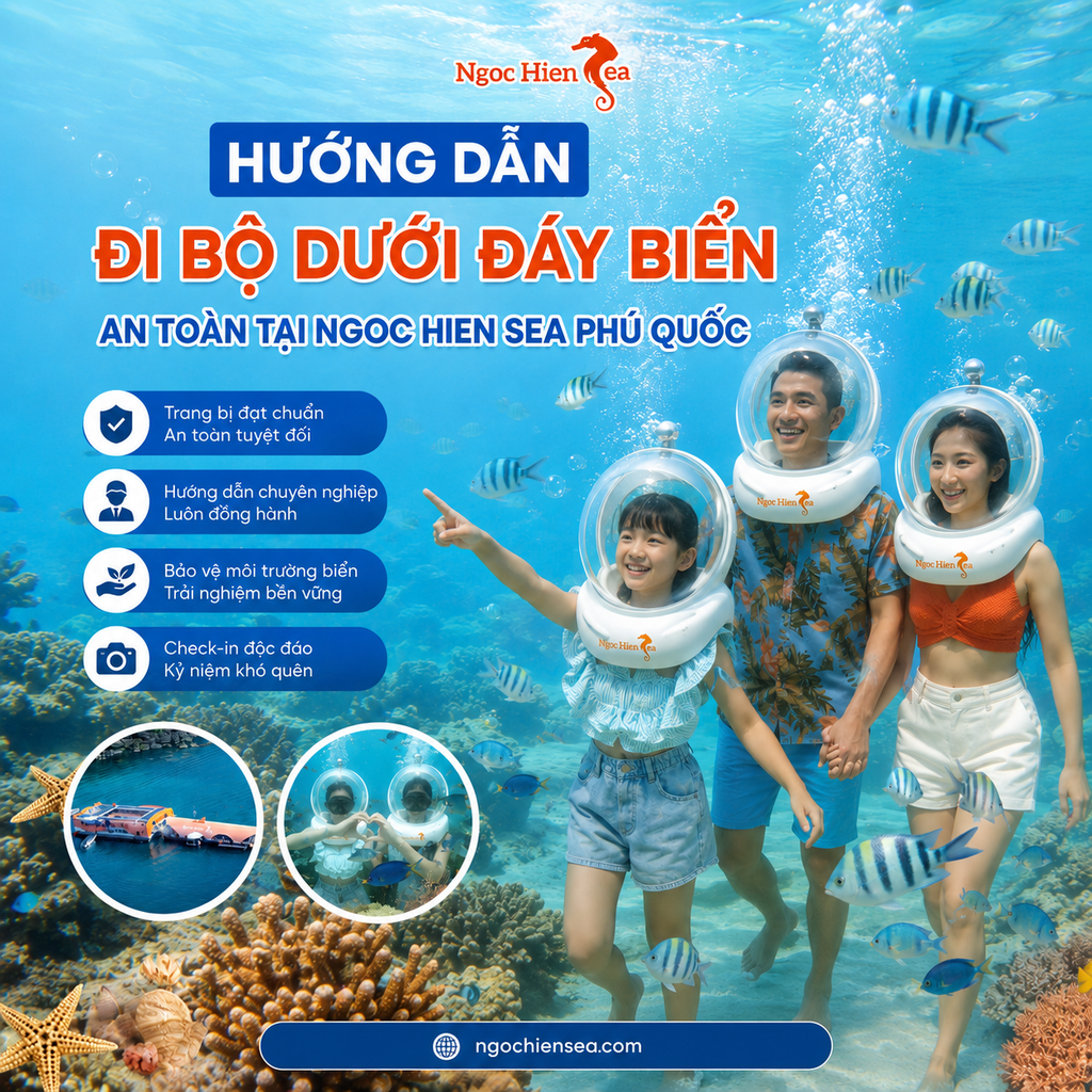 Hướng Dẫn Đi Bộ Dưới Đáy Biển An Toàn Tại Ngoc Hien Sea Phú Quốc