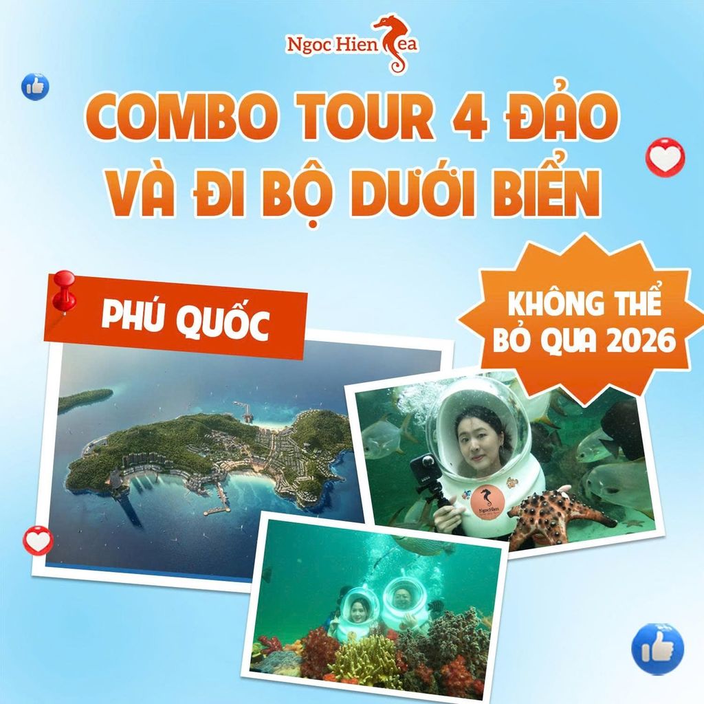 Tour Bốn Đảo Phú Quốc Trải Nghiệm Độc Đáo Không Thể Bỏ Qua 2026