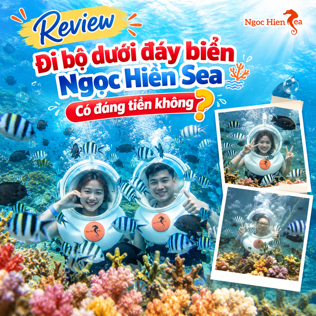 Review Đi bộ dưới đáy biển Ngoc Hien Sea Có đáng tiền không?