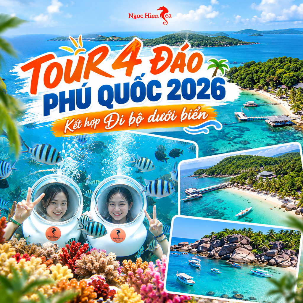 Giá Tour 4 đảo Phú Quốc 2026 các gói từ tiết kiệm đến cao cấp
