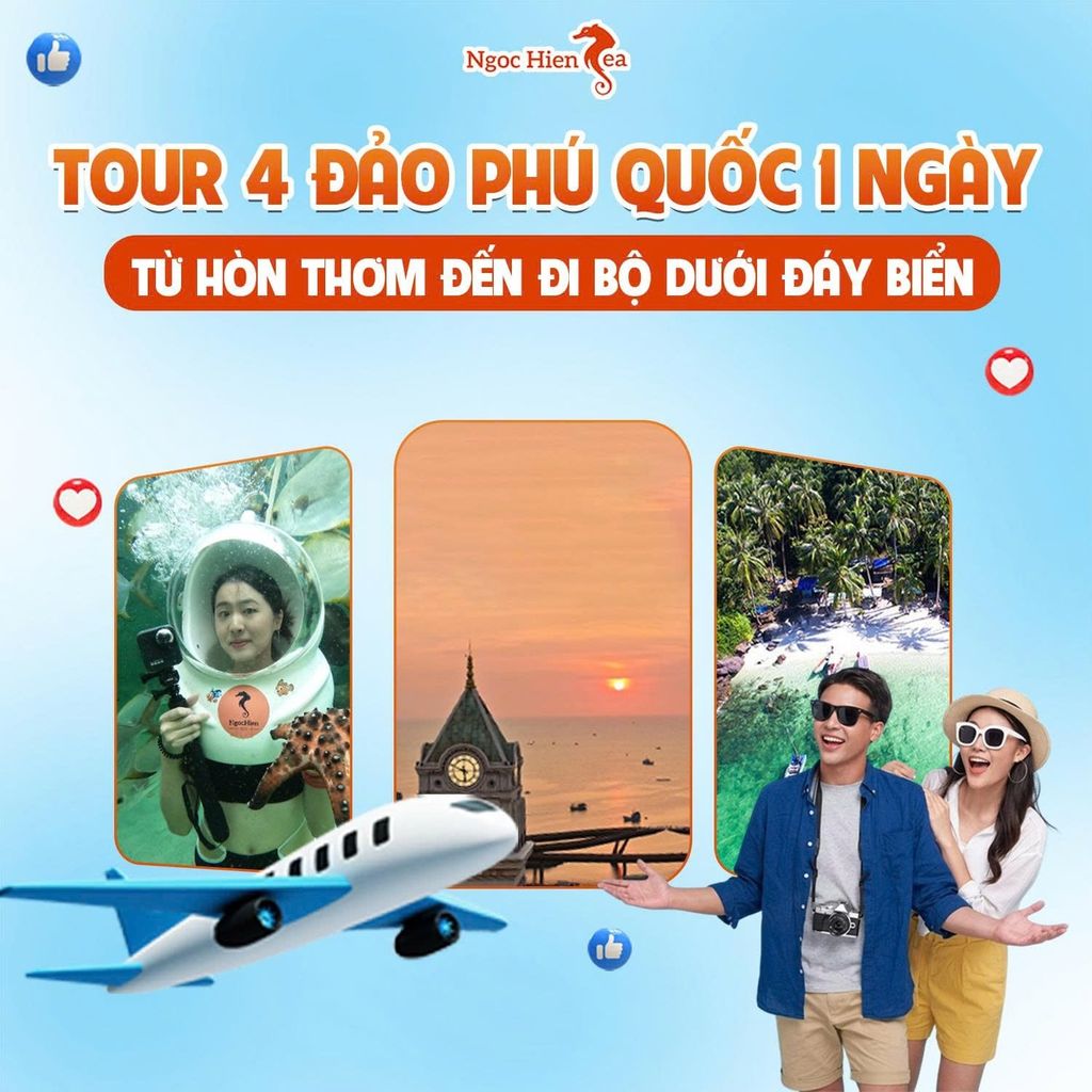 Tour 4 Đảo Phú Quốc 1 Ngày Từ Hòn Thơm Đến Đi Bộ Dưới Đáy Biển